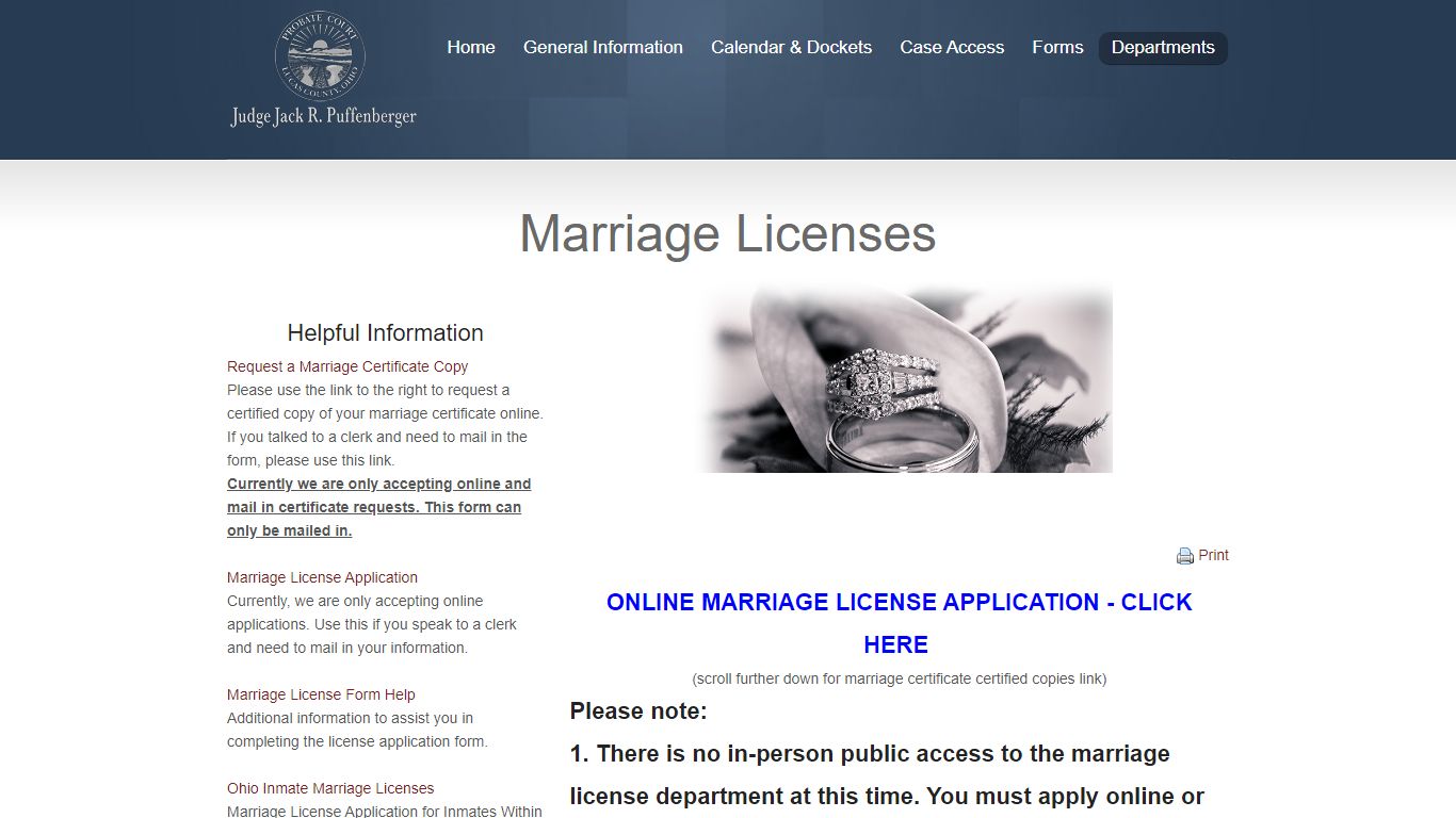 Marriage Licenses - Lucas County Probate Court